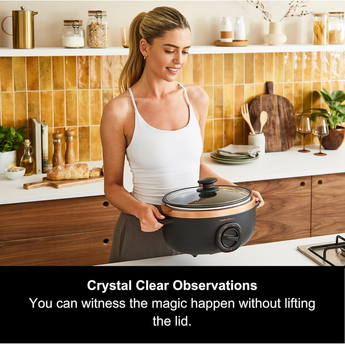 Мультиварка Morphy Richards Sear & Stew, 3.5л, чорний та рожеве золото (460016)