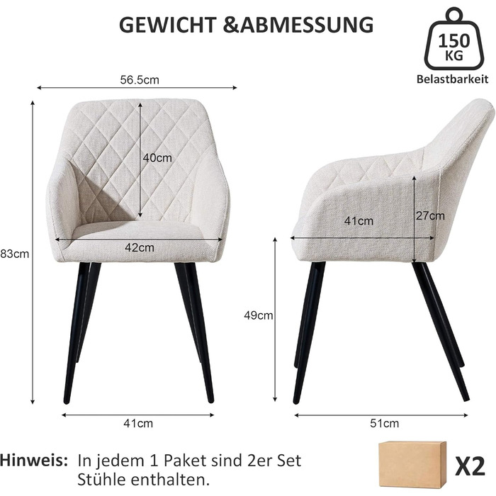 Крісла для їдальні CLIPOP, комплект 4 шт. М'які крісла з оксамитовим покриттям для вітальні, кухні та їдальні з металевими ніжками, з підлокітниками, оксамит зелений