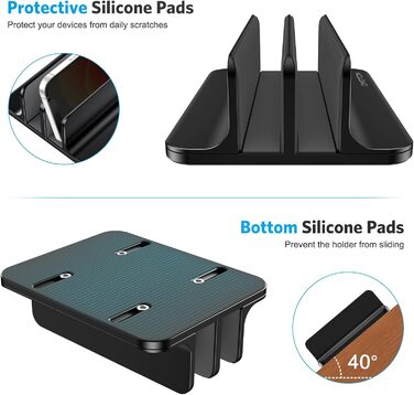 Підставка для ноутбука OMOTON: регульована, чорна, до 17.3 дюйма | MacBook Air/Pro