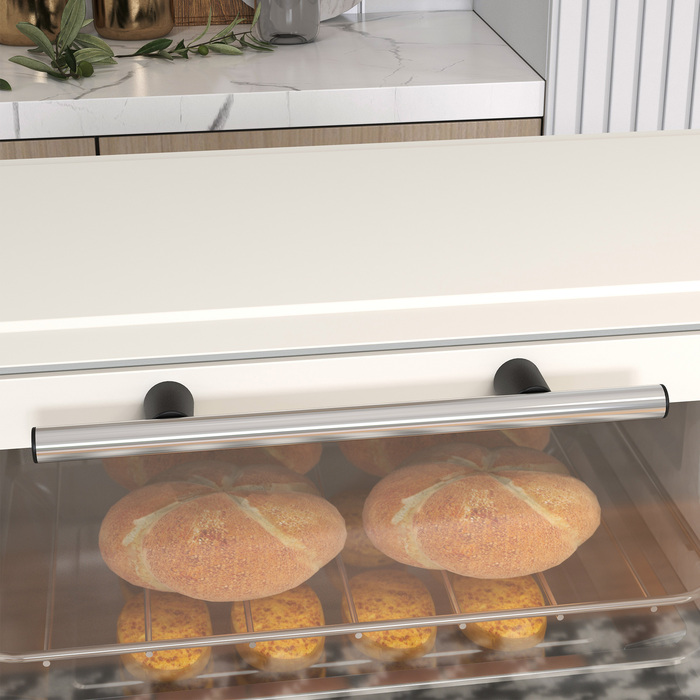 HOMCOM Міні-піч 9L Міні-піч із деко, решіткою для гриля, 100 °C-230 °C, з регульованою температурою та часом приготування, 60-хвилинний таймер, 750 Вт, нержавіюча сталь, кремово-білий | Aosom
