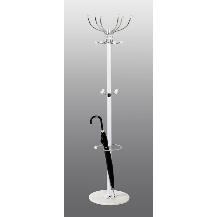 Вішалка для одягу HAKU Möbel, хром, мармур, метал, 176 x 38 см, сучасний стиль