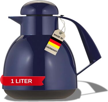 Термос Helios Day з нержавіючої сталі, 1.0 л, темно-синій