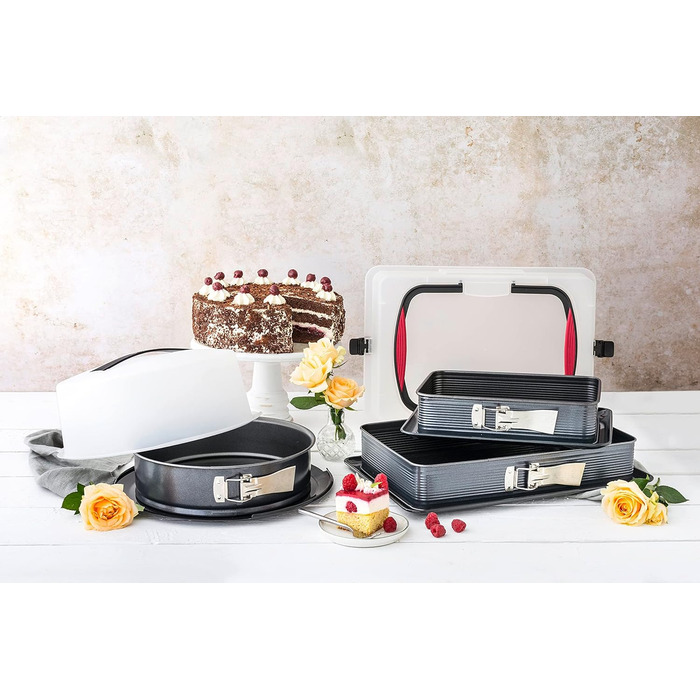 Форма для випічки Zenker Springform Deluxe Ø 28 см з кришкою, чорна металік, 1 шт.