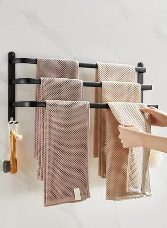 Тримач для рушників без свердління, срібний, для ванної кімнати, настінний, комплект аксесуарів, для кухні, 60 см