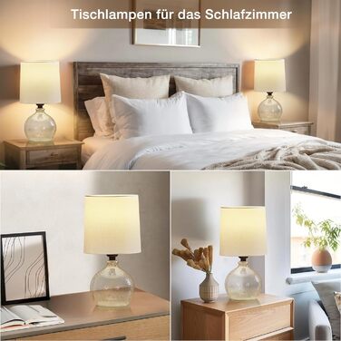 Настільна лампа GyroVu з ротангу, 2 шт. в наборі, Бохо стиль, цоколь E27, для спальні, вітальні, читання