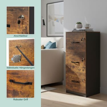 Шафа для документів Relaxdays з 3 відділеннями, з замком