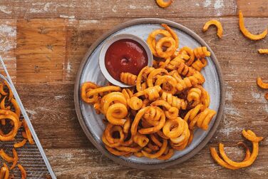 Мультифурна Russell Hobbs Airfryer Express 20л (5-в-1: фритюрниця, міні-піч, гриль, тостер, підігрів) з фритюрним кошиком, дека та решіткою для грилю