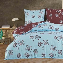 Комплект постільної білизни Buymax® 200x220 з 100% бавовни (3-тілі) - комплект постільної білизни 200 x 220см з 2 наволочками 80x80см, сертифікат ÖKO-TEX, блакитний