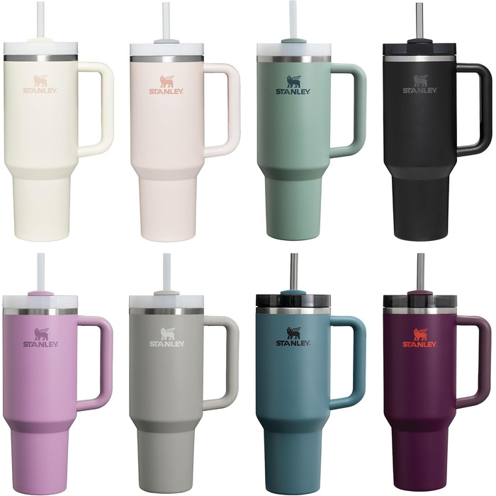 Термопляшка Stanley Quencher H2.0 Flowstate 1.2L з трубочкою - блакитний сосна (Blue Spruce)