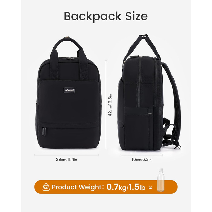 LOVEVOOK Рюкзак для жінок, 15.6 дюймів, рюкзак для школи, підлітки, дівчатка, елегантний, для подорожей, рюкзак для університету, робочий, водонепроникний, для роботи, подорожей, навчання, "LOVEVOOK"