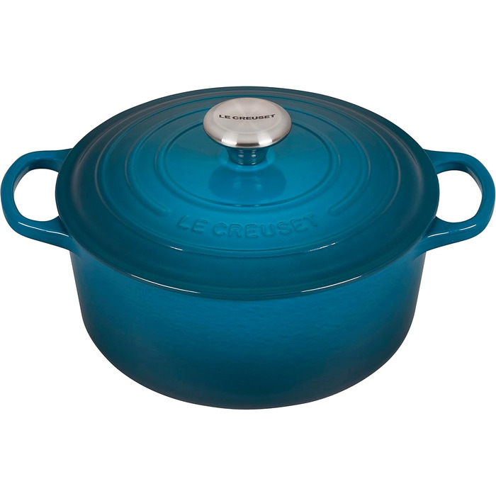 Запіканка чавунна Le Creuset Signature, Ø 24 см, Кругла, для всіх типів плит, 4,2 л, Deep Teal