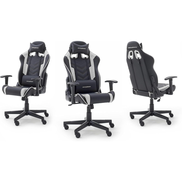 Ігрове крісло Robas Lund DX Racer Sport OK 132, ергономічне крісло керівника з регулюванням висоти (чорно-біле)