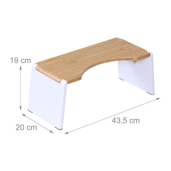 Складаний табурет для туалету Relaxdays з бамбука
