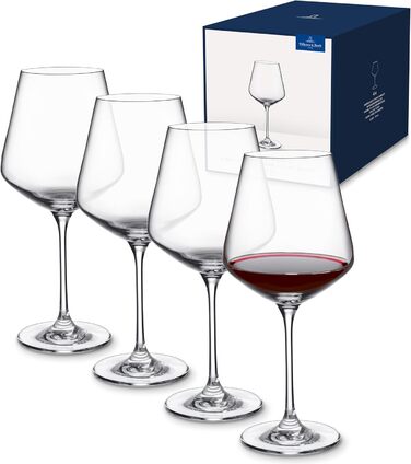 Villeroy & Boch La Divina: Набір келихів для вина Бургундія, 4 шт, 200 мл, склокришталь, безпечно мити в посудомийній машині