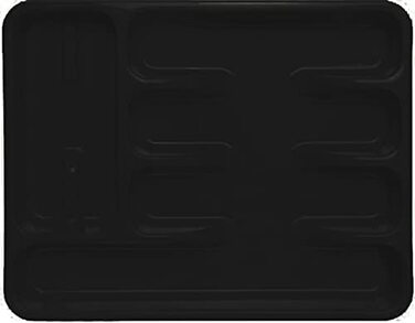 Підставка для столових приборів ECO з 5 відділеннями, Пластикова, 35 x 28 см, (чорного кольору)
