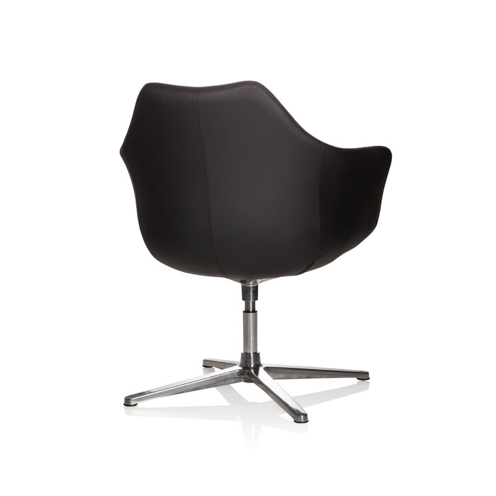 Крісло офісне / крісло для відпочинку ARTEMIA, штучна шкіра, чорний колір, hjh OFFICE