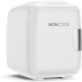 Mini-холодильник MONCOOK для спальні: компактний, портативний, тихий. Охлаждає та підігріває. 14л, білий. Ідеально для дому, офісу, авто, подорожей.