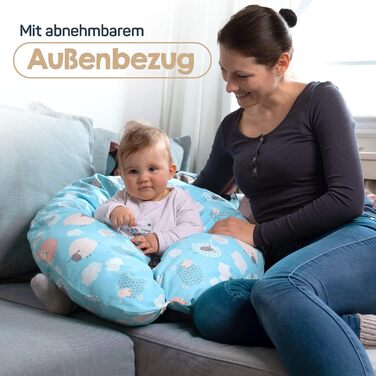 Подушка для годування та вагітних XXL (190 см) з чохлом - Муслінова подушка для вагітних та немовлят, сірого кольору