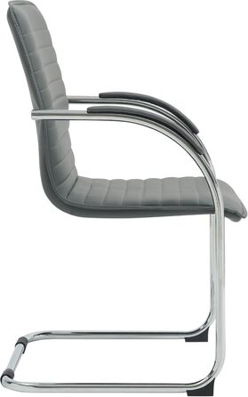 Набір з 2-х відкидних крісел Tira з штучної шкіри, сірого кольору, з м'яким сидінням