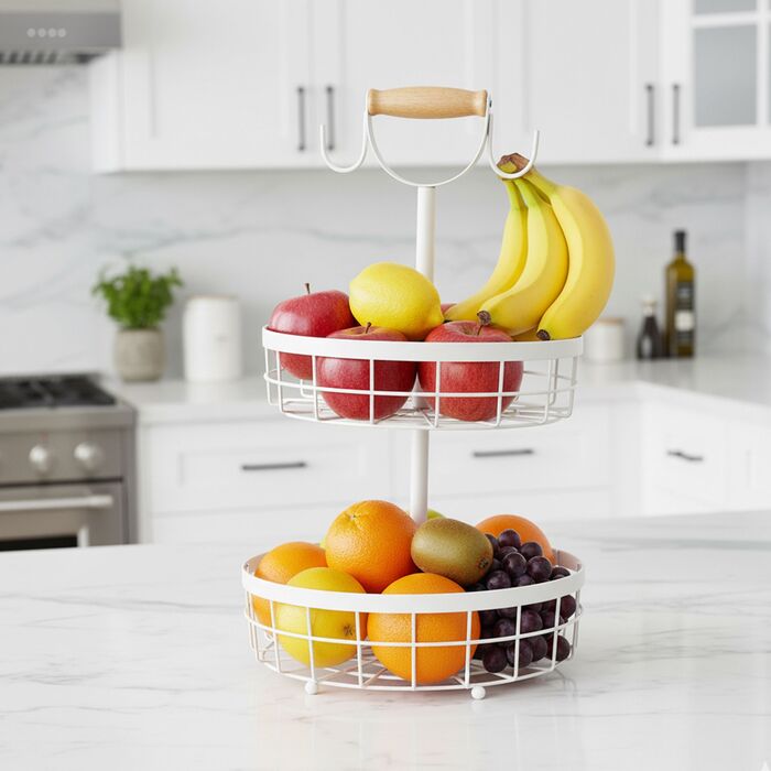 Relaxdays Двоярусна етажерка для фруктів та овочів