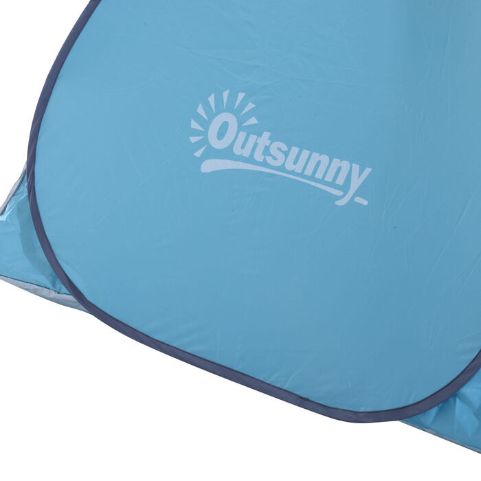 Намет Outsunny, швидкомонтований, пляжний, для кемпінгу, поліестер, 200 x 150 x 119 см, блакитний