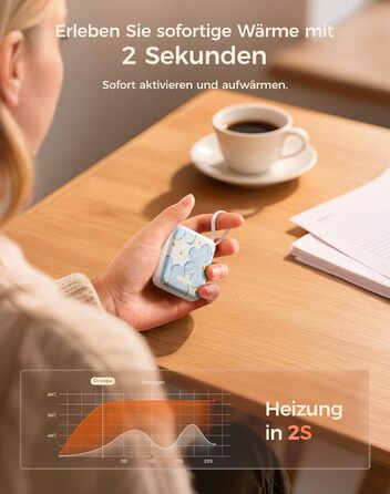 Електричні грілки для рук OCOOPA 2 шт., 3 режими нагріву, швидкий нагрів, 4000mAh, USB, для жінок, зимові, Outdoor