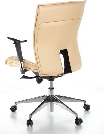 Крісло для керівника hjh OFFICE Murano 10 Leather Brown, середня спинка, регульовані підлокітники