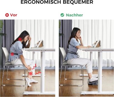 Підставка для ніг EUREKA ERGONOMIC регульована з масажною поверхнею для офісу та дому. Чорний та сірий колір