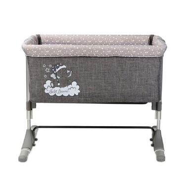 Lorelli Sleep and Care Дитяча колиска-ліжко, складана, Cododo з кишенею/матрацом, сіра, 1 шт.
