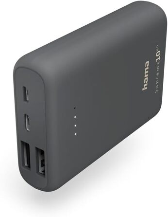 МАг, USB-C/2 шт. USB-A, компактний і потужний, сірий, 10000