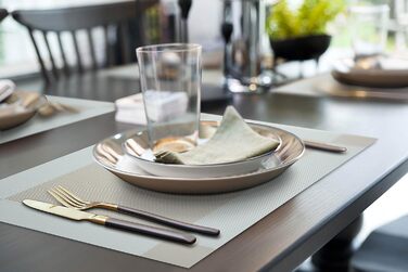 Набори серветок на стіл, 6 шт., сірі, PVC-вініл, миючі, термостійкі, для кухні та їдальні