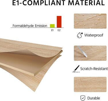 Сервісний візок Yaheetech з шухлядою, кухонний візок з 2 полицями, мобільний візок, кухонна вітрина, мобільний острівець, білий, 51 x 101,5 x 92 см