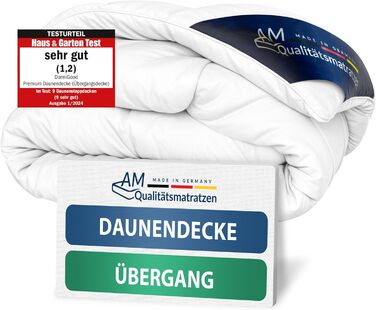 Пухова ковдра DormiGood 135x200 см - цілорічна, німецька якість, 100% пух, дихаюча, сертифікат Oeko-Tex