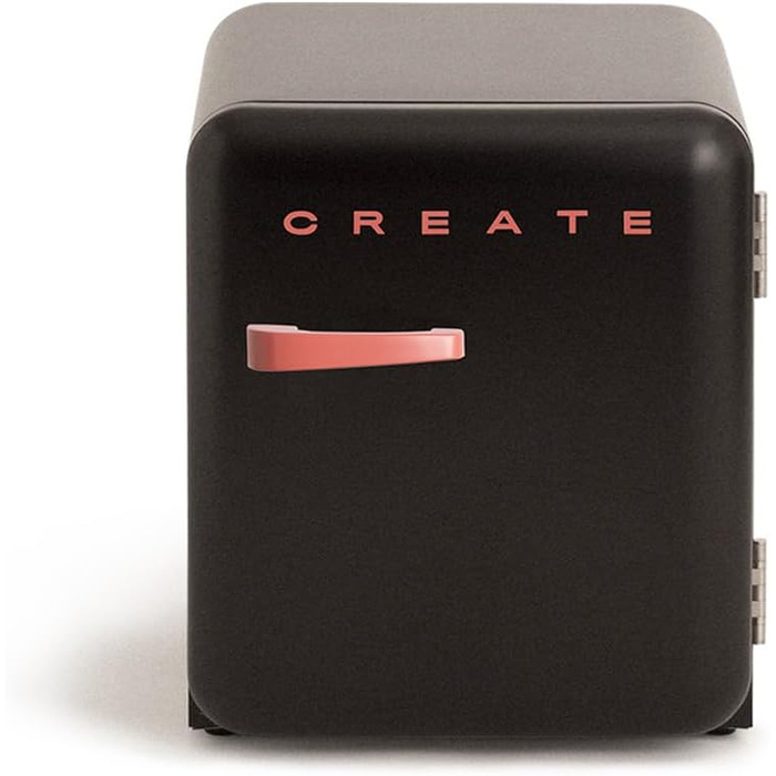 Ретро міні-холодильник 50 Gold, 48L, кремовий, з полицями, енергозберігаючий, 50x44x49.8 см