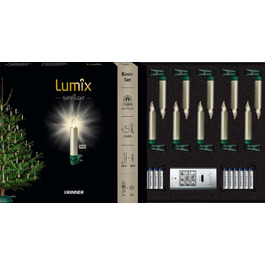 LED-іграшки для ялинки Lumix® Superlight Mini Metallic, комплект 12 шт. з IR-пультом, Cashmere