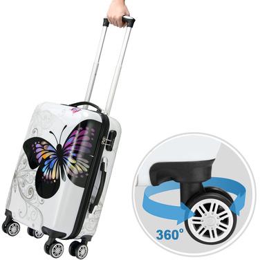 Набір жорстких чохлів 4 штуки Колеса 360º Beauty Case Butterfly Полікарбонат