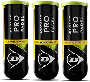 М'яч Dunlop Pro Padel 3 x 3 банки 9 куль