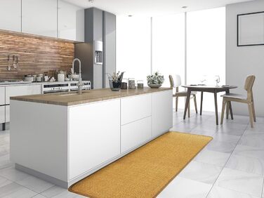 Кухонний килимок Кухонний килимок SISAL - Килимок для кухні з натурального волокна Килимок для кухні, містка, нековзний чистий прохід (67 x 140 см, натуральний)