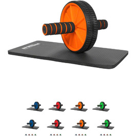 Тренажер для черевного преса Sport-Tec від Wheel вкл. Килимок для колін, самокат, тренажер для ходьби на животі оранжевого кольору