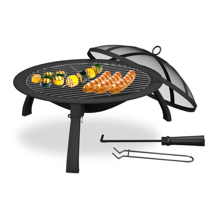 Вогнище Relaxdays з грилем