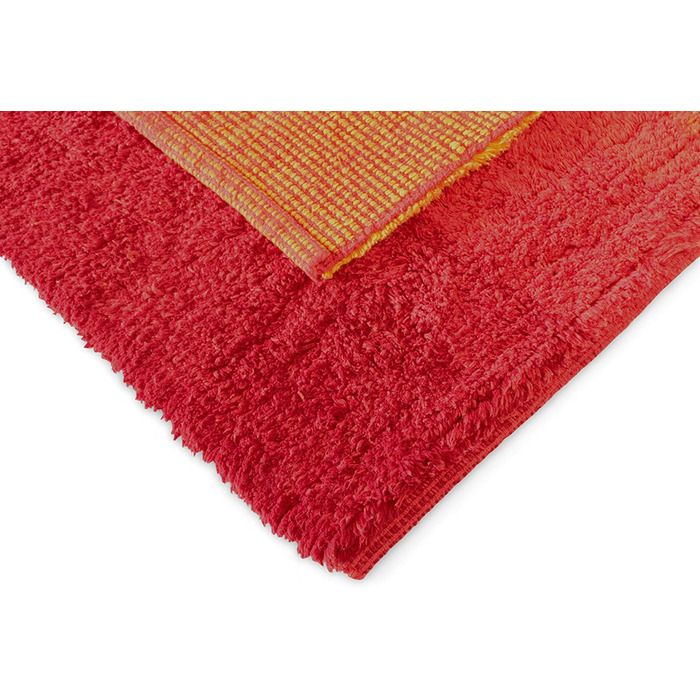 Кольоровий килимок для ванної Dyckhoff-100 органічна бавовна-1500 г / м2 - 544 662 шт. (70 х 120 см, червоний)