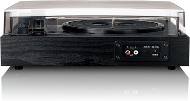 Програвач вінілу Lenco LS-15BK з Bluetooth, 2 динаміками, AT3600L, автостопом, AUX/RCA, чорний