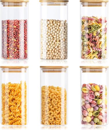 Скляні банки для зберігання, кутові [400 & 920 мл, 1450 мл] Extra Robust, з кришкою, для продуктів харчування