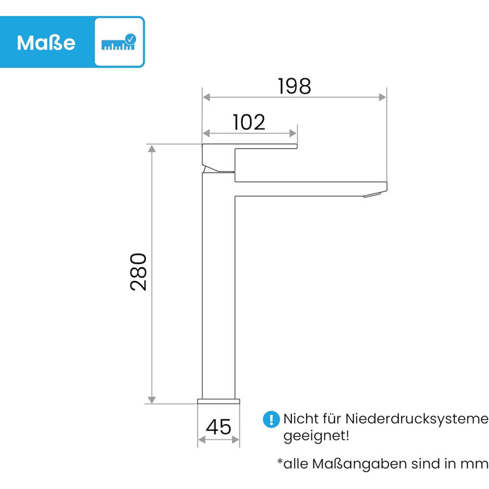 Змішувач для ванної кімнати Bächlein Imatra, однолеверний, хром, сучасний дизайн