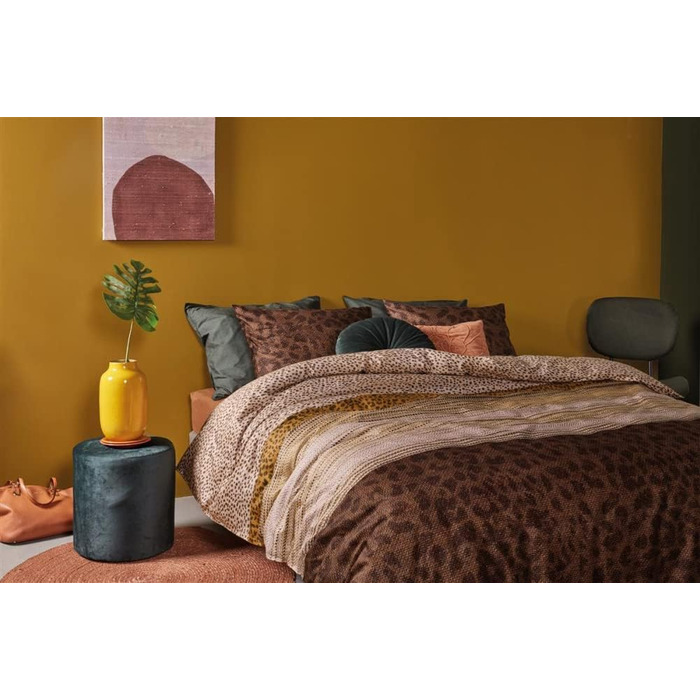 Комплект постільної білизни з бавовни Feis Color Terracotta, розмір 155x22080x80