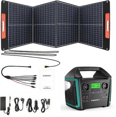 Портативна електростанція сонярна 500W (1000W пік) з USB-C 65W, 725Wh для кемпінгу, подорожей, RV та надзвичайних ситуацій (BS100)