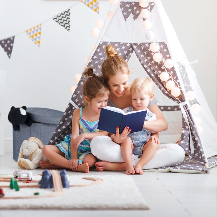 Relaxdays Пуф з місцем для зберігання, великий, круглий