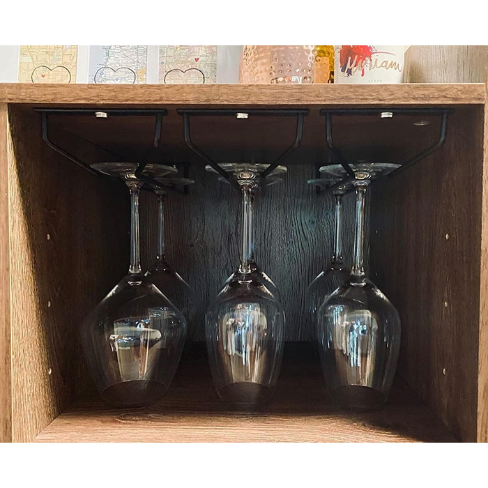 Тримач для келихів RedDreamer, 14 дюймів (2 шт.), чорний, для шафи, кухні, бару, нержавіюча сталь