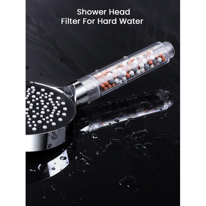 Набір мінеральних перлин YEAUPE для душу: фільтр від накипу, антибактеріальний ефект, мінералізація, pH-нейтральний. 4 шт.