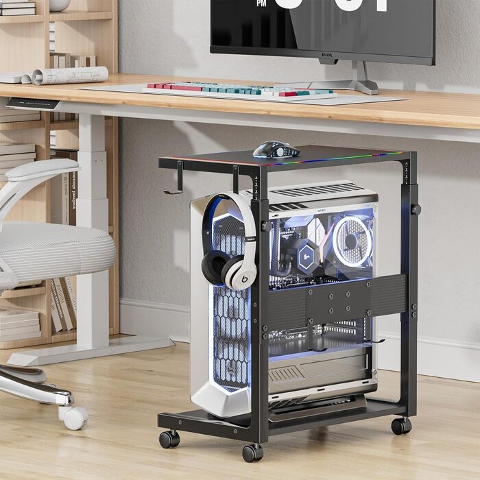 Підставка для комп'ютера Jane Eyre - регульована стійка для системного блоку, чорна